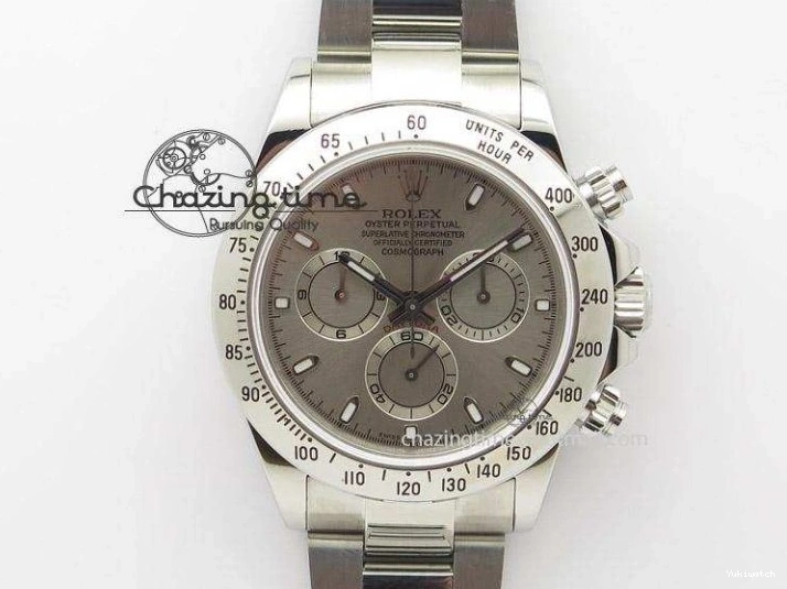 Black Black Rubber Strap on A7750 Best Daytona Ceramic Pusher Black 5GF Edition Dial Gray 0825